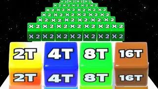 Jelly Run 2048 vs Roll Crowd - Gameplay Walkthrough (NOOB vs PRO vs HACKER) All Max Level 