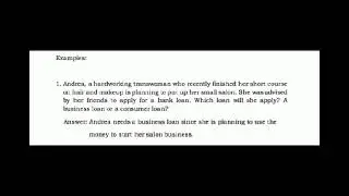 Illustrating Business and Consumer Loans