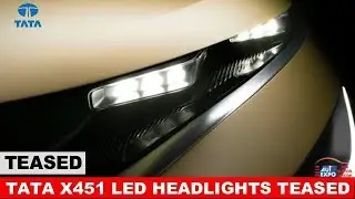 STUNNING ! TATA TEASED X451 TWIN LED HEADLAMPS WITH LED DRL'S
