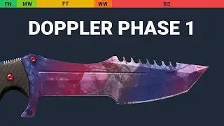 Huntsman Knife Doppler Phase 1 - Skin Float And Wear Preview