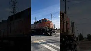 EX-Santa Fe Dash 8 rebuild leads CPKC train 135 West (2/10/2024) #train #cpkc #bnsf #atsf