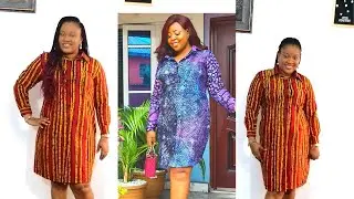 How to sew a female shirt dress.[Easiest method]