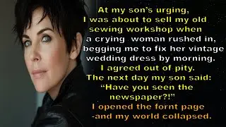 A woman begged me to fix a dress. In the morning, my son handed me a newspaper &mdash; I was speechless...