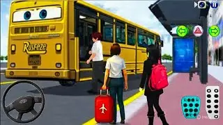 School Bus Stop Gameplay 🚍 | Passenger Pickup | 3D Driving Class | GaMiNg WiTh CaR