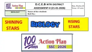 10th Class 💯BIOLOGY Slip Test-4(100 days Action Plan)- Raising and Shining Stars(2026) | 10th BILOGY