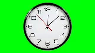 Jam Dinding Berputar Green Screen