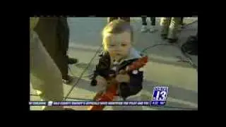 2 year old rocks out for Hanukkah at the Tucson JCC, 2012
