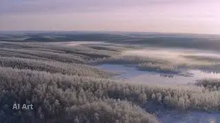 Koli National Park ❄️ Snow-Covered Hills & Frozen Lakes 🌄 Frosted Forests Aerial View #Winter #Drone