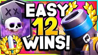 12-0 GRAND CHALLENGE with NEW OP MORTAR GRAVEYARD DECK! - CLASH ROYALE