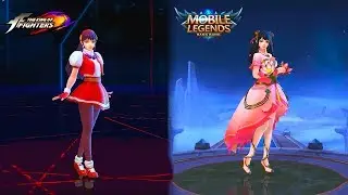 Guinevere Lotus Starlight Skin VS Athena Asamiya K.o.F. Skin Mobile Legends