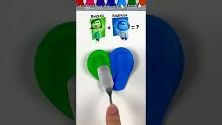 What color are mixed emotions?? (Part 2) #colormixing #insideout #insideout2 #satisfying