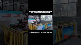 Industrial robots become an important part of the factory assembly line #palletizer #robotics