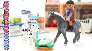 Establo de caballos y clínica veterinaria de Playmobil