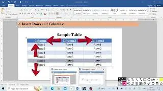 Insert a Table, insert rows and columns, and delete rows and columns in Microsoft Word