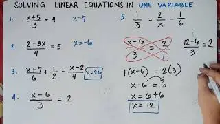 Solving Linear Equations With Fractions | Explain In Detailed |