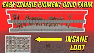 EASY GOLD/ZOMBIE PIGMAN Farm Minecraft 1.15.2 (Unlimited Gold)