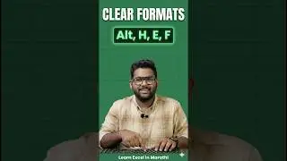 CLEAR FORMATS | Learn excel in Marathi | ZATPAT EXCEL SERIES