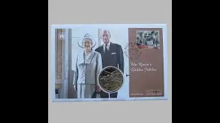 2002 The Queen's Golden Jubilee 50c Cent Coin Cover - Gibraltar First Day Cover by Mercury