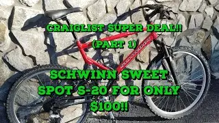 Craiglist SUPER FIND! Schwinn Sweet Spot S-20 retro rebuild (Part 1)