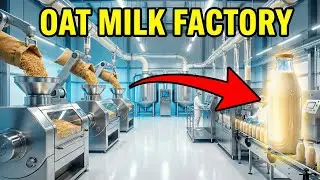 How It's Made: Oat Milk Mass Production (Satisfying Factory Process)