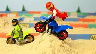 Motorcycle Racing in the sand for kids