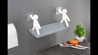 Bathroom Hardware & Accessories Adhesive Sticker Multipurpose Plastic Bathroom Rack