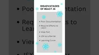 Disadvantages of React JS