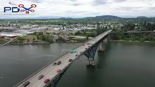 Portland Oregon Downtown and Bridges 4K Drone