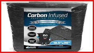 Aquarium Carbon Pad - Cut to Fit Carbon Infused Filter Pad Media for Crystal Clear Fish Tank