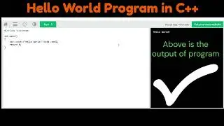 C++ Hello World || First Program in C++