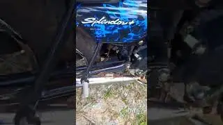 bs6 splendor used uro 1 silencer #trending #splendor #modification #india #kerala