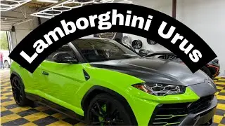 Lamborghini Urus Wrapped in Acid Green and Satin Black w/ Carbon Fiber Accents By Jekyll and Hydes.