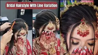 Elegant Bridal Hairstyle Tutorial with Line Variation | Perfect Wedding Hair Ideas