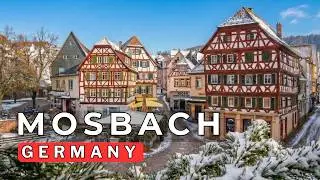 Exploring Germany's Half-Timbered Gem: Mosbach Winter Walk 🇩🇪| 4K HDR 60fps ASMR