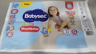 Fralda Babysec Ultrasec shortinho | Tamanho G | Resenha completa 