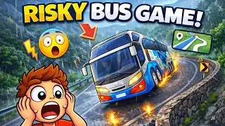 Rainy Mountain Bus 😱 | Super Risky Drive 🚍⚡&nbsp;&nbsp;#busgames #3dgames #gameplay #cargame #busgameplay 