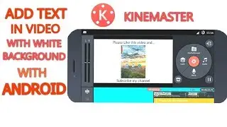 Add text in video with white background with android