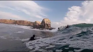 Sesi&oacute;n de surf en Punta de Lobos Chile, GoPro POV Raw