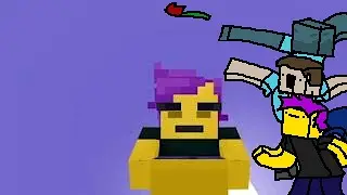 Playing Minecraft with friends... But we are falling for 10 minutes