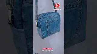 Make a denim shoulder crossbody bag Part 29