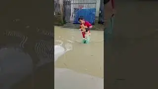 menyelamatkan manis yg terjebak #banjir #kebanjiran #kucing #pencintakucing