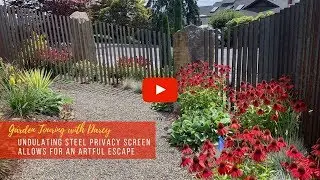 Garden Tour: Undulating Steel Privacy Screen Allows for an Artful Escape