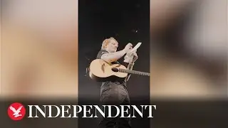 Ed Sheeran stops concert to announce couple's gender reveal