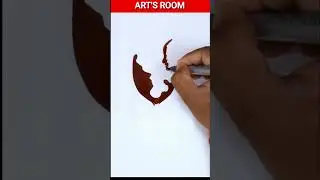 Abstract Art using brushpen #shorts #abstractart