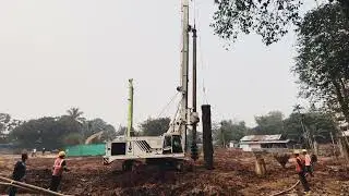 Pile Casing Lifting & Boring | Mat Rig Machine | Deep Foundation | Civil Engineering