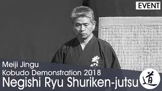 Negishi Ryu Shuriken-jutsu - Tomabechi Yoshimi  - Meiji Jingu Kobudo Demonstration 2018