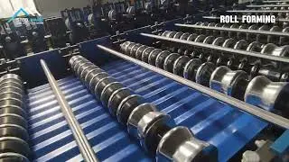 Popular corrugated roofing machine#construction #ghana#corrugated#techo#building#construction