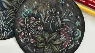 Night Botanica 🌓 #nightbotanica #zentangle #zentangleart #tangling #zendala 