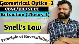 XII-9.1|Refraction,Snell's Law and Principle of Reversibility