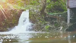 4 hours -  Water mill. Sound of falling water. River sound. Deep sleep. Cascade. Meditation.